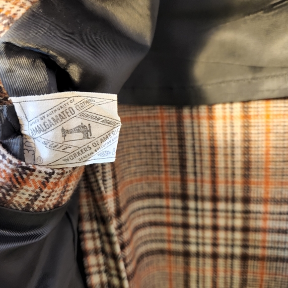 🍂 Vtg 50s Plaid Suit Set | Jacket & Vest | Academia 💼 - Picture 4 of 13